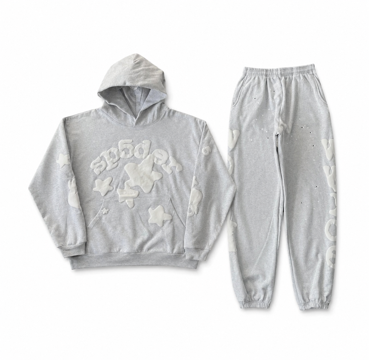 Sp5der Stars Tracksuit Grey