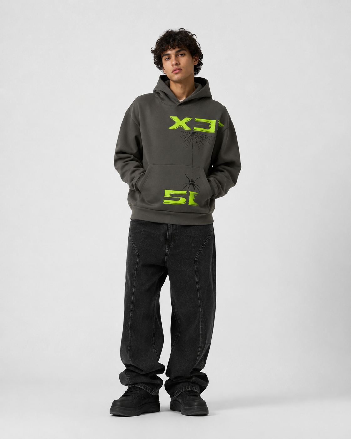 Sp5der 5ex Hoodie Dark Grey