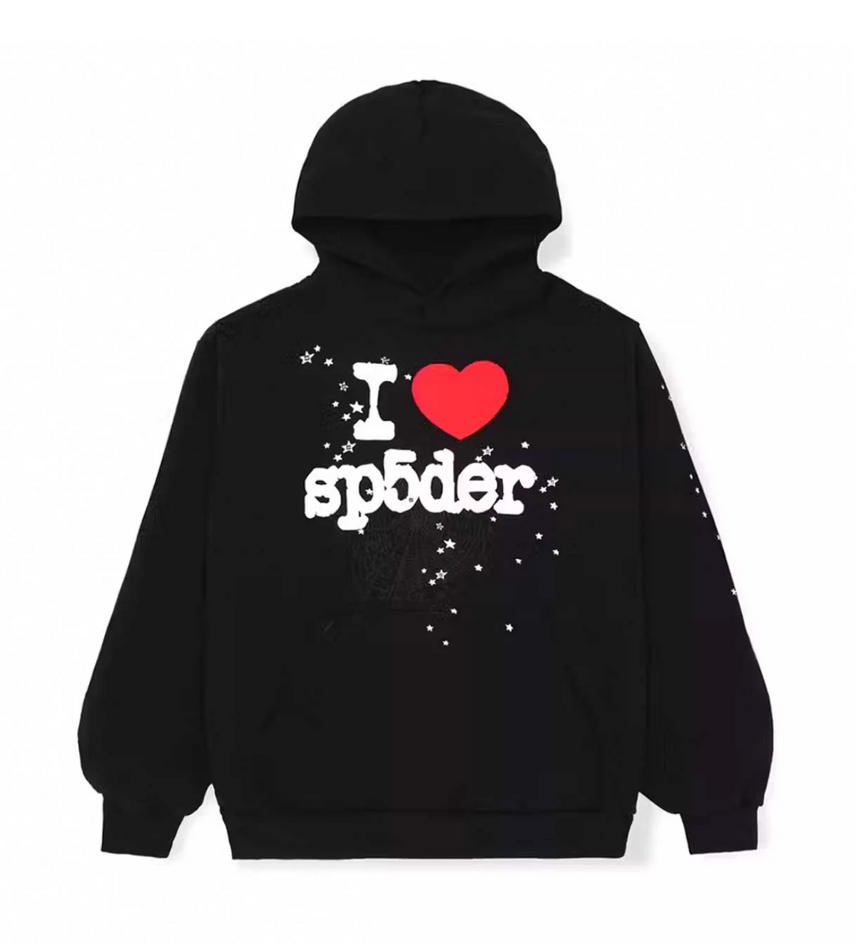 Sp5der I Heart Sp5 Hoodie Black