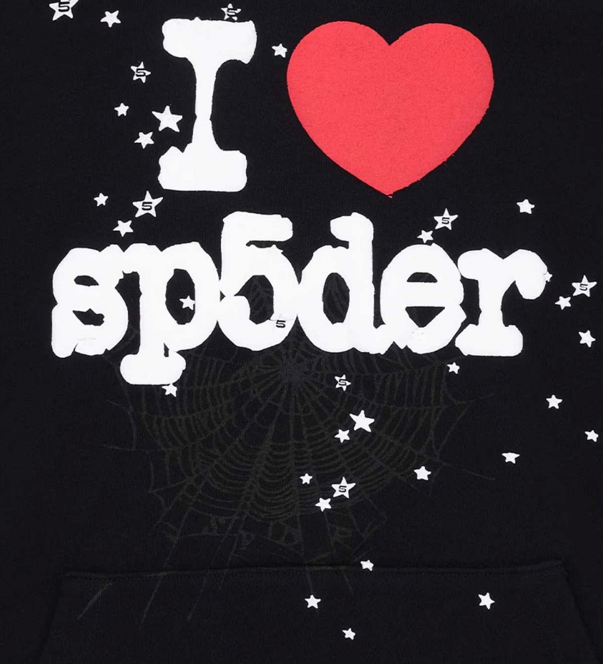 Sp5der I Heart Sp5 Hoodie Black