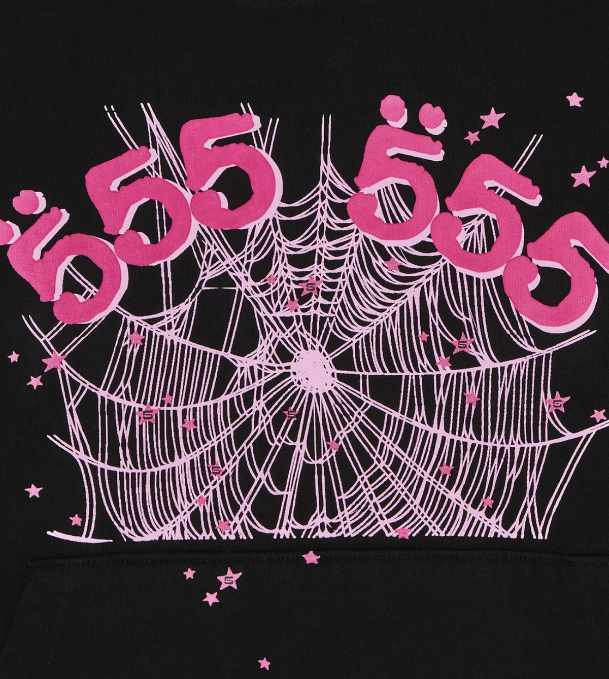 Sp5der Angel Number Hoodie Black