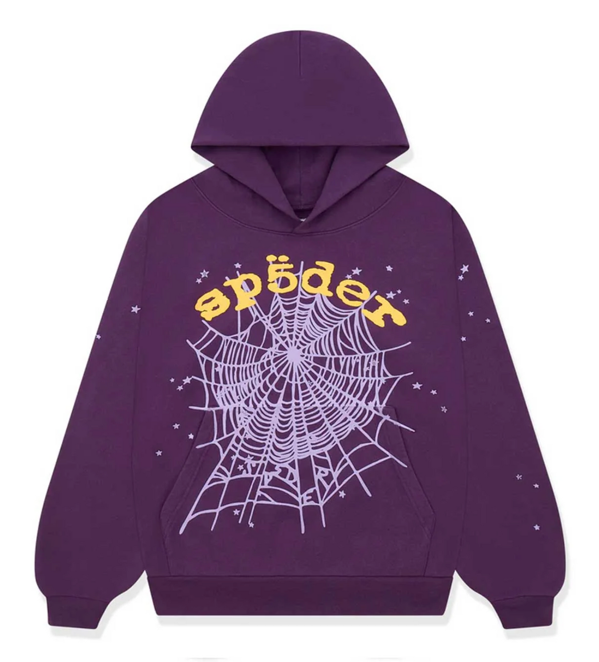 Sp5der Star OG Web v2 Hoodie Purple
