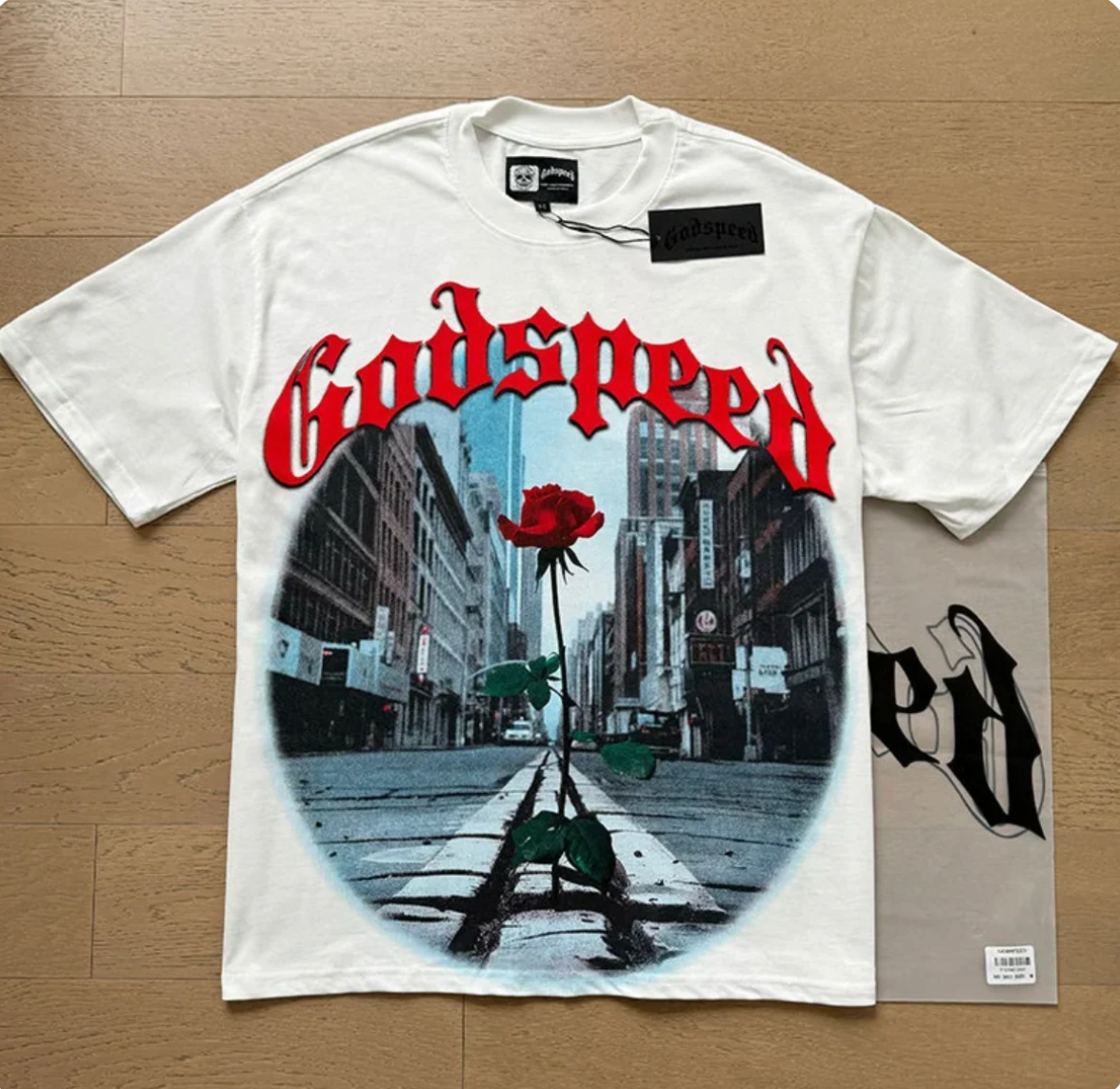 Godspeed T-Shirt Retro Fantasy Pattern