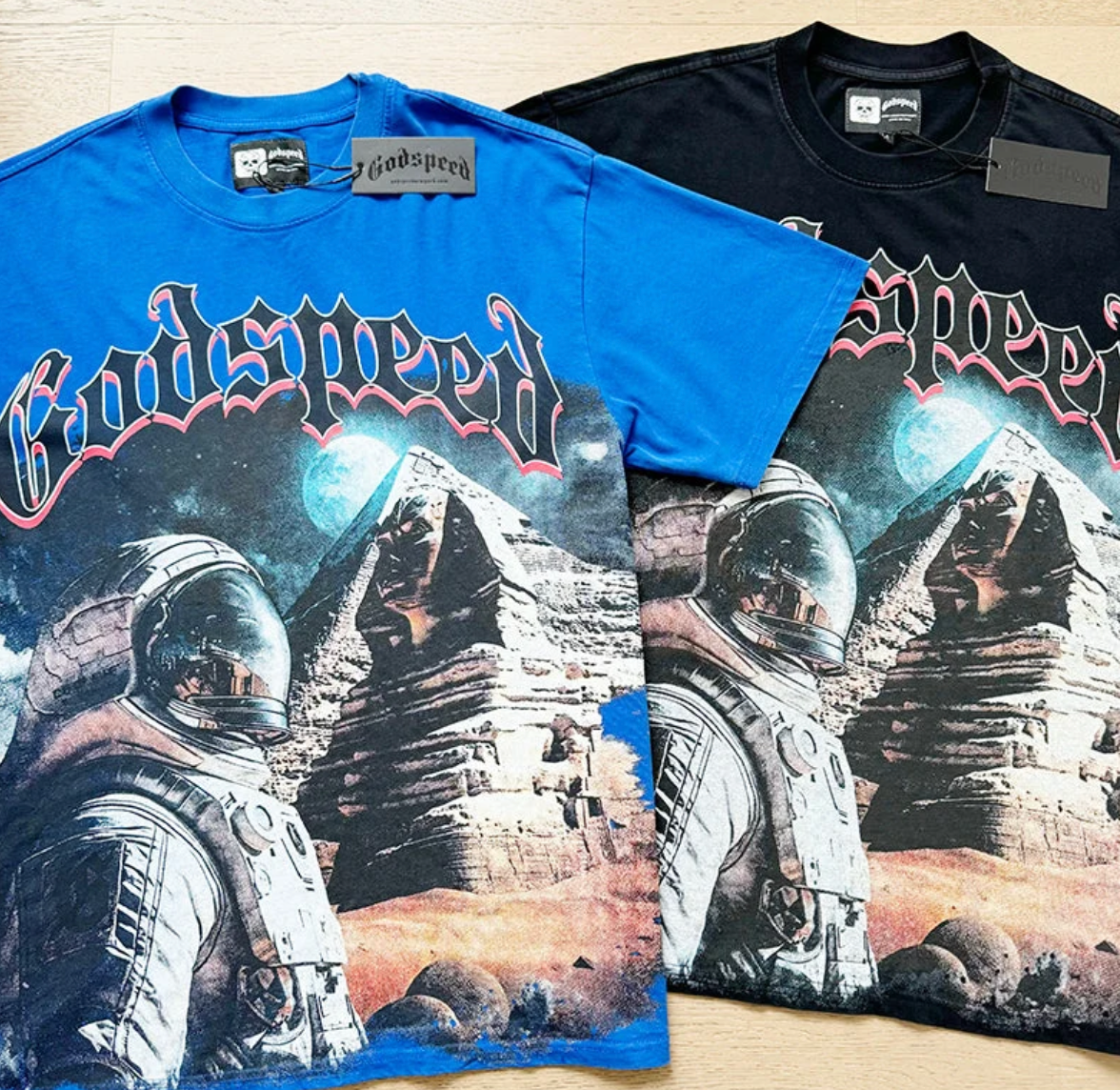 Godspeed T-Shirt Retro Fantasy Pattern
