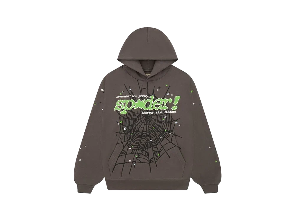 Sp5der Punk V2 Hoodie Slate Grey